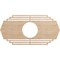 Ekena Millwork Chrysler Wood Fretwork Pierced Ceiling Medallion, Alder, 18"W x 9"H x 4 3/4"ID x 3/8"T CMWP18X09X0375CSAL - alternate 1